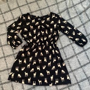 Cute black and cream print dress